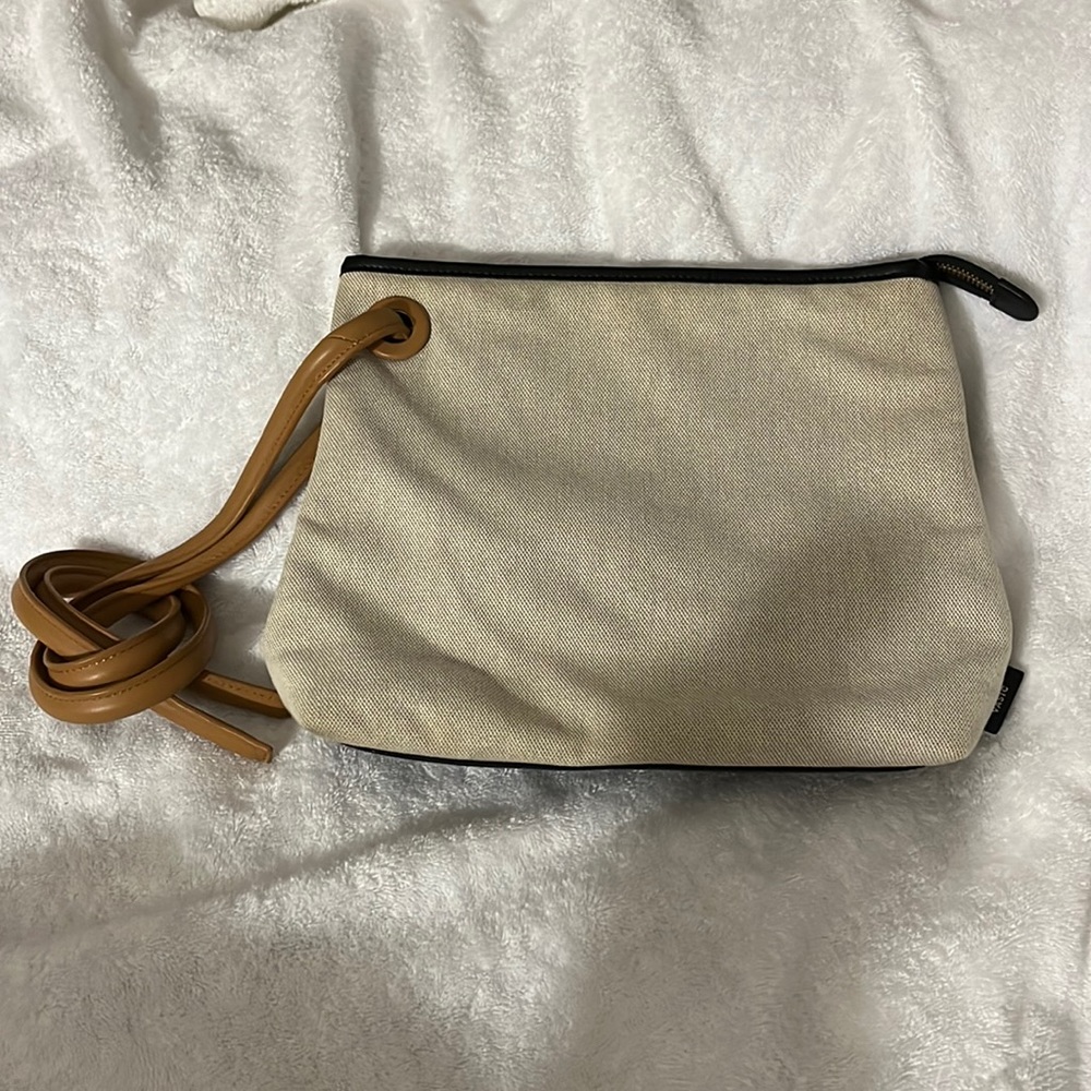 Vasic New York leather trim handbag